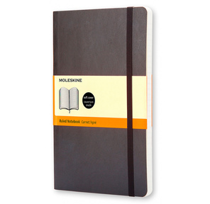 Блокнот Moleskine CLASSIC SOFT QP616 130х210мм 192стр. линейка мягкая обложка фиксирующая резинка черный