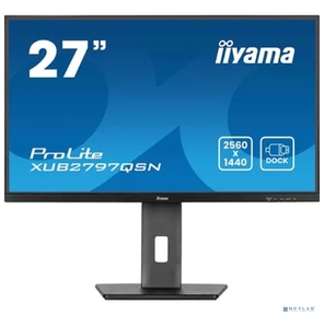 Монитор Iiyama 27" ProLite XUB2797QSN-B2 черный IPS LED 16:9 HDMI M / M матовая HAS Piv 1300:1 300cd 178гр / 178гр 2560x1440 100Hz DP Quad HD 2K  (1440p) USB 6.1кг