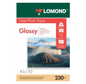 Бумага Lomond A5 230г / м2 50 л. глянцевая 0102070