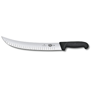 Нож кухонный Victorinox Fibrox  (5.7323.31) стальной разделочный лезв.310мм прямая заточка черный