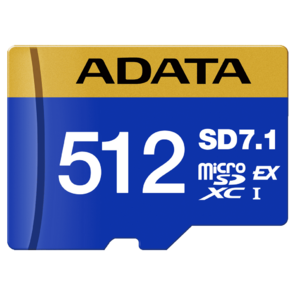 Карта памяти microSDXC 512GB  ADATA Premier Extreme  SD7.1 Express PCIe Gen3×1,  UHS-I U3  /  Class 10  /  V30,  800 / 700 MB / s,  SD-Express,  Retail