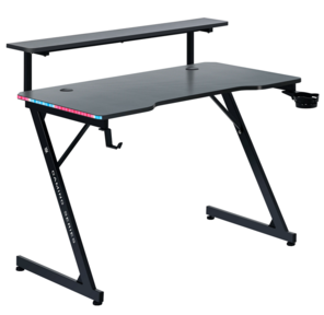 Defender Игровой стол Adamant полка, подвесы, черн, МДФ, RGB