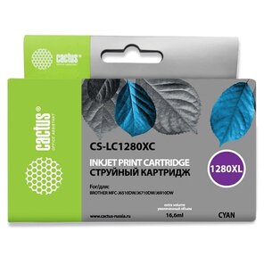 Cactus LC-1280XC Картридж струйный Cactus CS-LC1280XC голубой для Brother MFC-J6510 / 6910DW  (16, 6ml)