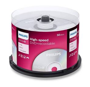 Диск DVD+R Philips 4.7 Gb,  16x,  Bulk  (50),   (50 / 600)