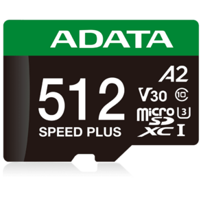 Карта памяти ADATA microSDXC 512GB ADATA Speed Plus  UHS-I U3 / V30 / A2,  до 180 / 160 MB / s,  Durable  (Water- / Shock- / X-Ray-Proof)