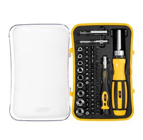 Набор прецизионных отверток  Deli DL3565 65 предметов Материал бит Cr-v. Пластиковый кейс.