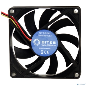 5bites Вентилятор FB8015S-12L3 80X15  /  SLEEVE  /  2000RPM  /  3P