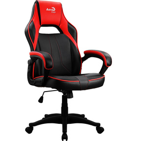 Кресло игровое Aerocool AС40C AIR черный / красный сиденье черный / красный полиуретан крестов.