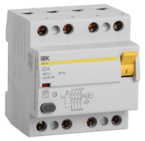 Iek MDV10-4-032-030 УЗО ВД1-63 4Р 32А 30мА ИЭК