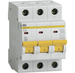 Iek MVA20-3-025-C Авт. выкл.ВА47-29 3Р 25А 4, 5кА х-ка С ИЭК
