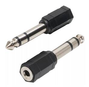 New Переходник аудио стерео 6.35мм M  (штекер) --> 3.5мм F  (гнездо) VCOM <CA546>