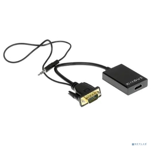 Cablexpert A-VGA-HDMI-01 Адаптер VGA  (M) + аудио-> HDMI  (F),  0.15 м,  питание от USB