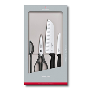 Набор ножей кухон. Victorinox Swiss Classic Kitchen  (6.7133.4G) компл.:4шт черный подар.коробка
