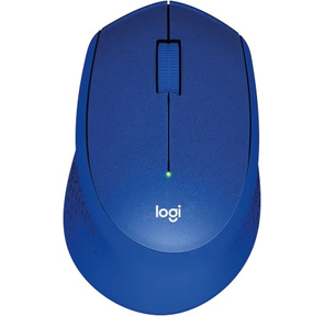 Мышь Logitech M331 Silent Plus синий оптическая  (1000dpi) silent беспроводная USB  (3but)