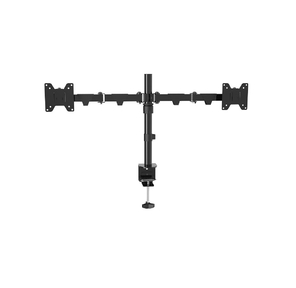 [WDM2-32] Настольное крепление для двух мониторов 14"-32",  VESA 75x75,  100x100,  макс. нагрузка 10 кг,   расст. от основания до 374 мм.,  наклон -60° / +60°,  поворот -90° / +90°,  вращение 360°,  2 способа крепления: сквозное и струбцина,  черн.