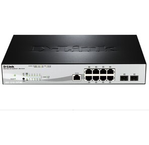 D-Link DGS-1210-10P / ME / A1A,  Managed Gigabit Switch with 8 10 / 100 / 1000Base-T PoE + 2 SFP Ports