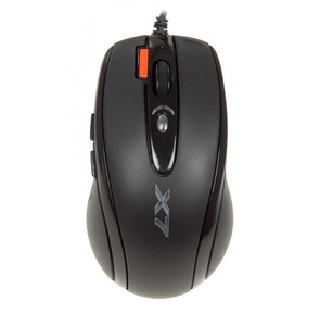 Мышь A4 X-710BK черный оптическая  (2000dpi) USB игровая  (6but)