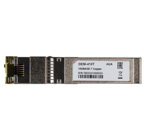 D-Link 410T / A2A,  SFP+ Transceiver with 1 10GBase-T port.Copper  transceiver  (up to 30m),  3.3V power