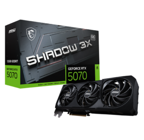Видеокарта MSI RTX5070 SHADOW 3X OC 12GB GDDR7 192bit 3xDP HDMI 3FAN RTL