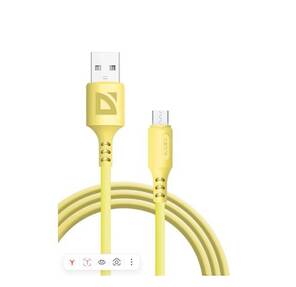 Defender USB кабель F207 Micro 1м, 2.4А, силикон,  пакет_1