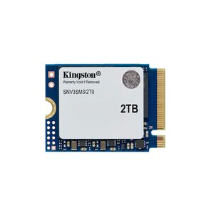 Твердотельный накопитель /  Kingston SSD NV3,  2000GB,  M.2 (22x30mm),  NVMe,  PCIe 4.0 x4,  3D TLC,  R / W 6000 / 5000MB / s,  TBW 640,  DWPD 0.2  (60 мес)