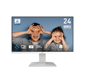 MSI PRO MP2412W 23.8" 16:9 FHD (1920x1080) VA Flat, 1ms (MPRT), 4000:1, 100M:1, 300nit, 178 / 178, HDMI 1.4, Tilt, VESA, 100Hz, White, 1y war-ty