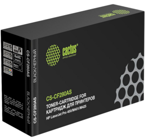 Тонер Картридж Cactus CS-CF280AS черный для HP LJ Pro 400 / M401 / M425  (2700стр.)