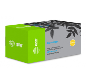 Cactus CS-PH7100C Тонер Картридж 106R02606 голубой для Xerox Phaser 7100 / 7100N / 7100DN  (4500стр.)