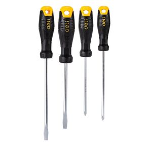 Набор отверток Deli DL620004 4шт  SL5x100 + SL6x150 + PH1x100 + PH2x150