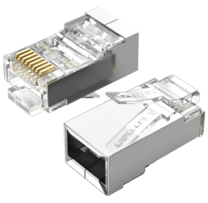 Коннектор Vention RJ45  (8p8c),  FTP cat. 5e,  под витую пару,  экранированный  (10шт.)