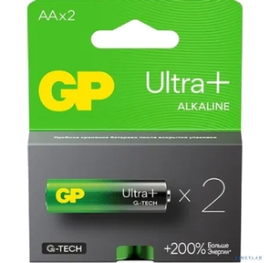 Алкалиновые батарейки GP Ultra Plus Alkaline 15A AA - 2 шт. на блистере  (2 шт.)