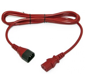 Hyperline PWC-IEC13-IEC14-3.0-RD кабель питания монитор-компьютер IEC 320 C13 - IEC 320 C14  (3x1.0),  10A,  прямая вилка,  3 м,  цвет красный