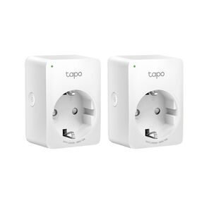 TP-Link Tapo P100 (2-pack) Mini Smart 2.4 GHz Wi-Fi Socket,  2 units,  220-240 V,  Max Load 10 A,  Bluetooth 4.2  (onboarding only)