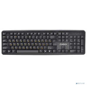 Exegate EX279940RUS Клавиатура Exegate LY-331L,  <USB,  шнур 2м,  черная,   104кл,  Enter большой>,  OEM