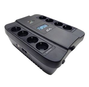 Powercom Back-UPS SPIDER,  SPD-750U LCD USB,  Line-Interactive,  LCD,  AVR,  750VA / 450W,  Schuko,  USB,  black
