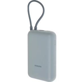 Внешний аккумулятор Xiaomi Power Bank 10000mAh  (встроенный кабель) Ледяной синий GL