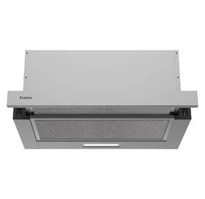 Встраиваемая телескопическая вытяжка, 50 см, отвод / циркуляция, механический контроль, 2 скорости работы, производительность 710 м3 / ч, LED освещение,  фронтальная панель - нержавеющая сталь, 216*500*285-470