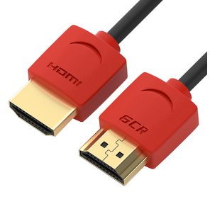 Greenconnect Кабель SLIM 3.0m HDMI 2.0,  красные коннекторы Slim,  OD3.8mm,  HDR 4:2:2,  Ultra HD,  4K 60 fps 60Hz,  3D,  AUDIO,  18.0 Гбит / с,  32 / 32 AWG,  GCR-51601