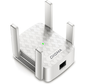 Повторитель беспроводного сигнала Digma D-WR400 AC1200 10 / 100BASE-TX / Wi-Fi белый