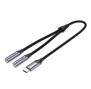 Vention BGPHY Переходник-разветвитель гибкий USB-C M / Jack 3.5 mm F x 2  (Аудио+Микрофон) - 0.3м