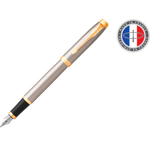 Ручка перьев. Parker IM Core F321  (CW1931649) Brushed Metal GT F сталь нержавеющая подар.кор.