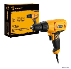 Дрель-шуруповерт Deko DKD500 12Вт патрон:быстрозажимной  (кейс в комплекте)  (083-1002)