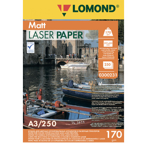 Бумага LOMOND Двухсторонняя Матовая 170 г / м2,  A3 / 250л для лазерной печати
