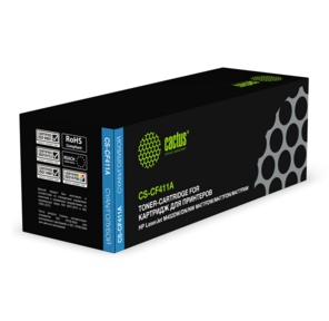 Картридж Cactus CS-CF411A голубой для HP LJ M452DW / DN / NW M477FDW / M477FDN / M477FNW  (2300стр.)