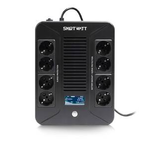 Источник бесперебойного питания Smartwatt SAFE PRO LCD 800 480Вт 480ВА черный