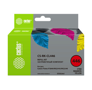 Заправочный набор Cactus CS-RK-CL446 многоцветный для Canon Pixma MG2440 / MG2541  (3*30ml)