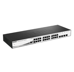 D-Link DGS-1210-28 / ME / A2B,  L2 Managed Switch with 24 10 / 100 / 1000Base-T ports and 4 1000Base-X SFP ports. 16K Mac address,  802.3x Flow Control,  4K of 802.1Q VLAN,  802.1p Priority Queues,  Traffic Segmen