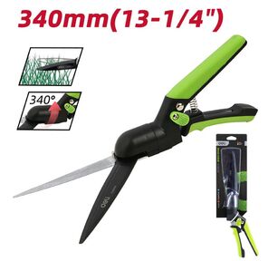 Ножницы газонные Deli DL580351 340мм,  тефлоновое покрытие,  сталь SK5,  возвратная пружина,  противоскользящие рукоятки