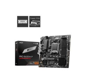 MSI PRO B650M-P,  B650, AM5, 4DDR5, 1PCI-Ex16, 2PCI-Ex1, 2M.2, 4SATA3, 3USB3.2 Gen2 (2A+1C), 4USB3.2 Gen