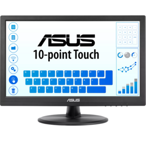 ASUS 15.6" VT168HR Touch LED,  16:9,  1366x768,  5ms,  220cd / m2,  100M:1,  90° / 65°,  D-SUB,  HDMI,  USB-B upstream,  60Hz,  регул. наклона,  VESA,  Black